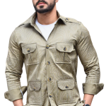 Turtle Green Cotton Printed Hunting Style Shirt - Buy Forest Fashion | Jaipurio